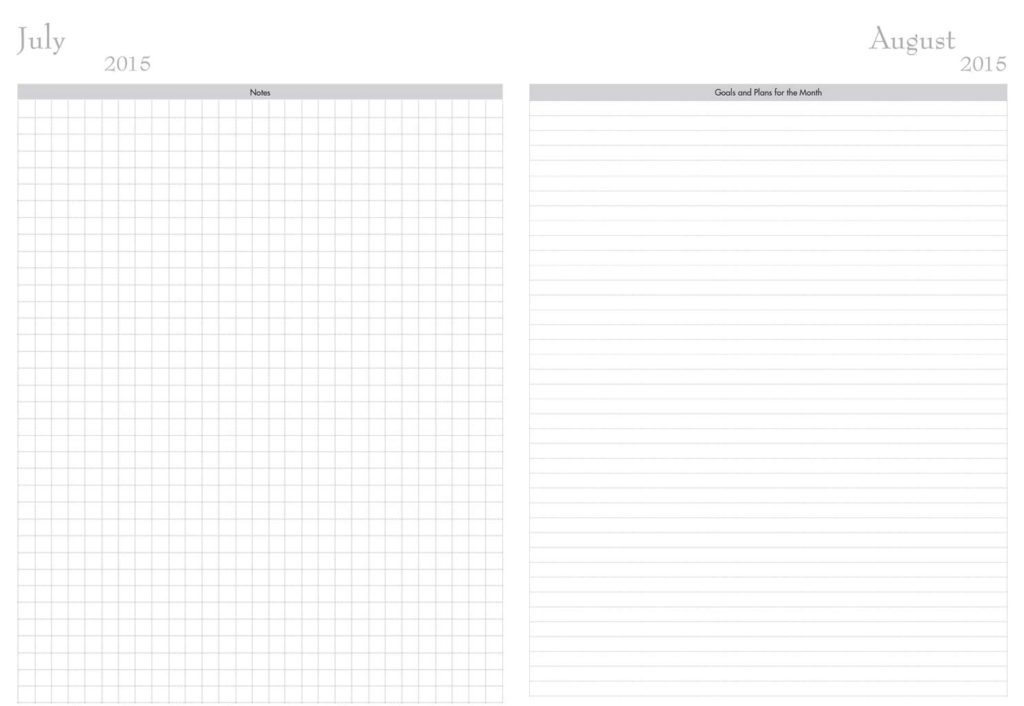 better dayplanner 2015 inside spread notes and goals
